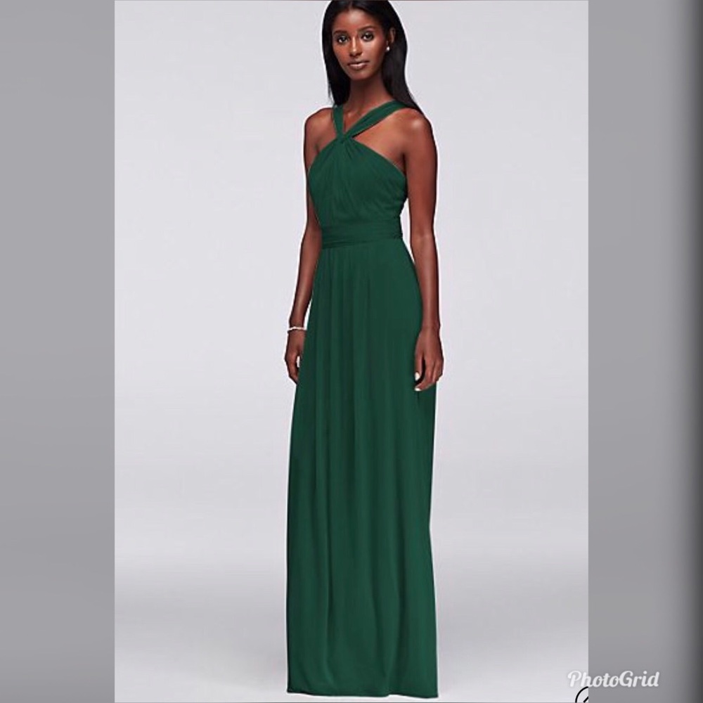 Y Neck Long Mesh Dress